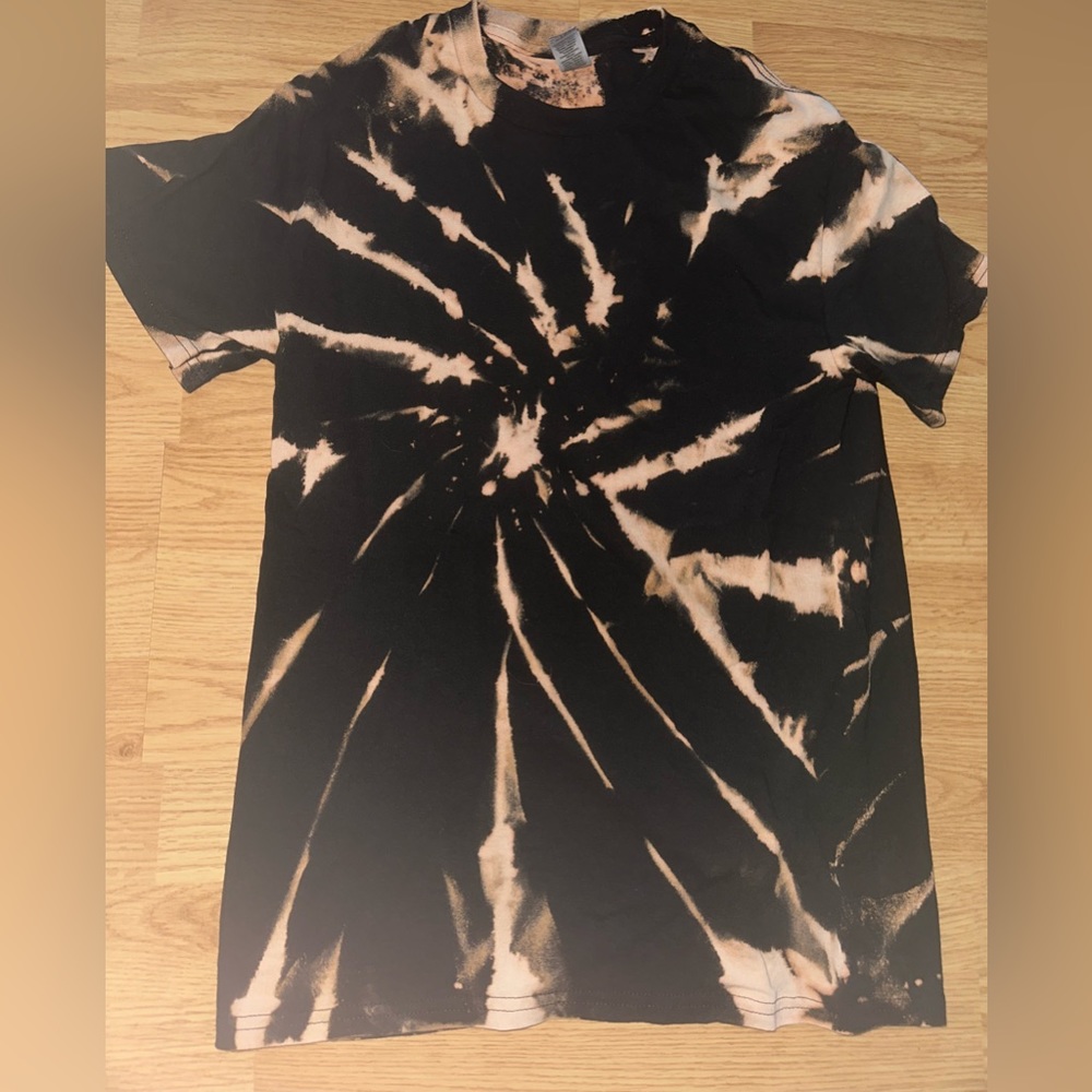 Half tie dye bleached shirt